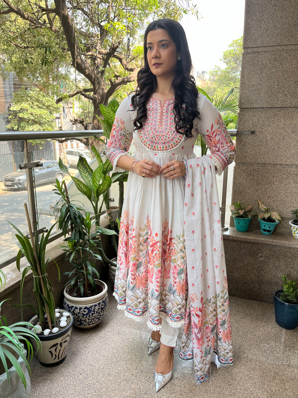 MASAKALLI MULTICOLOUR ANARKALI