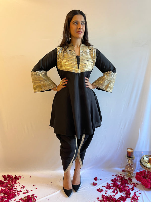 JASHN BLACK KURTA SET