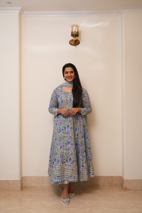 PRINTED ANARKALI SET